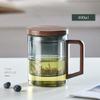 GIANXI Glass Tea Cup With Wood Handle Chinese Heat Resistant Puer Filter Cups High Quality And Convenient Kung Fu Tea Cup Set