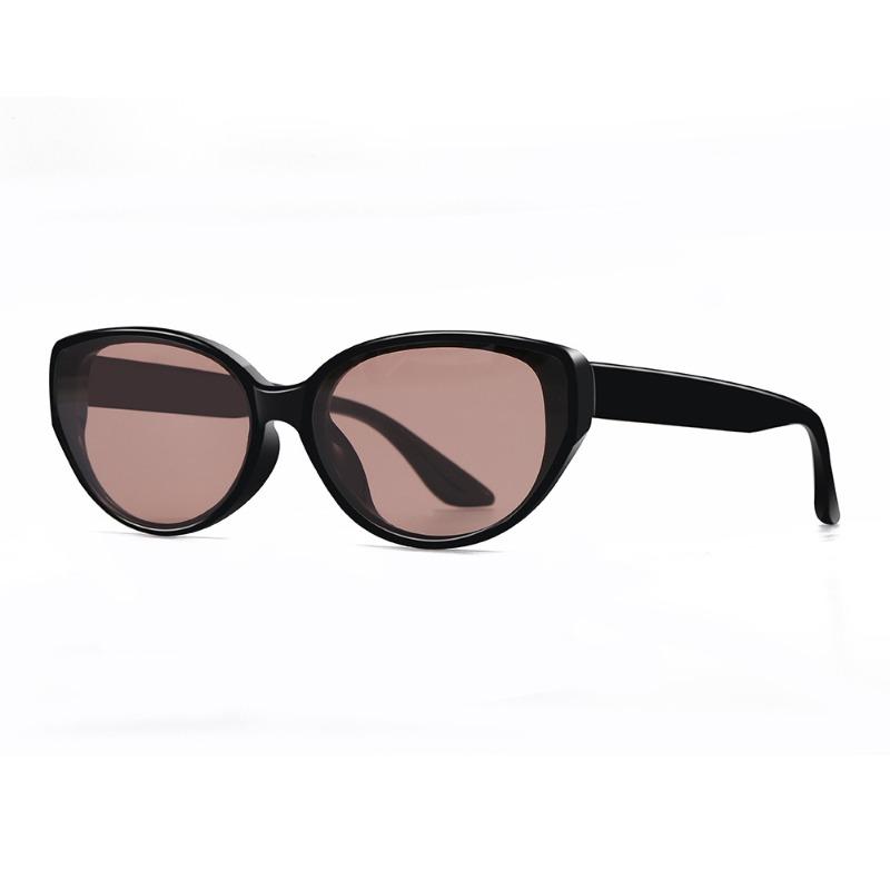 Y2K Stylish Cat Eye Sunglasses Ladies Slim Facial Look Premium Texture UV Protection White Square Frame Polarized Lens Shade