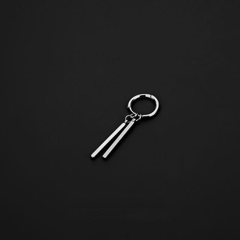 Men Tassel Sticks Earrings Pendientes Jewelry for Women Stainless Steel Piercing Hoop Earrings
