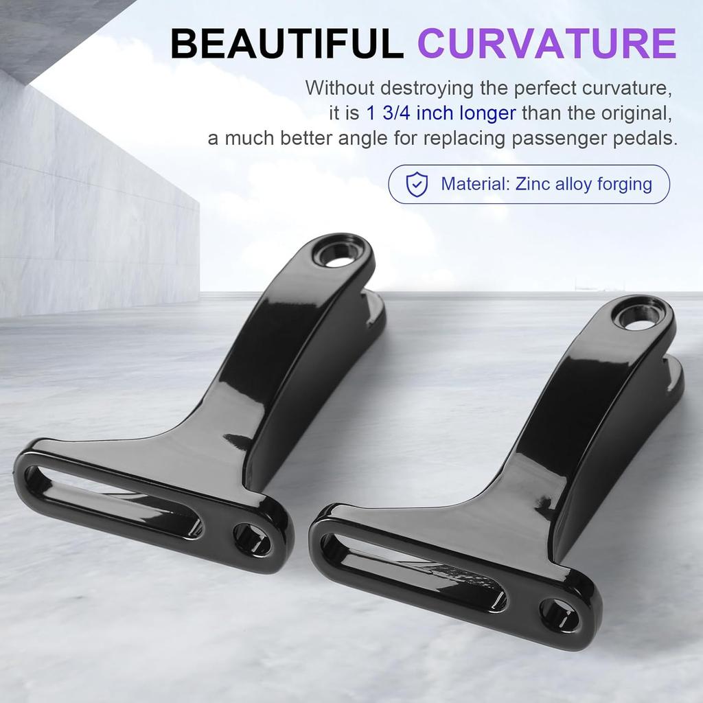 Black Passenger Footpeg Mounting Hook Bracket Fit For Harley Street Glide Flhx Road Glide Road King Flhr 2014-2024