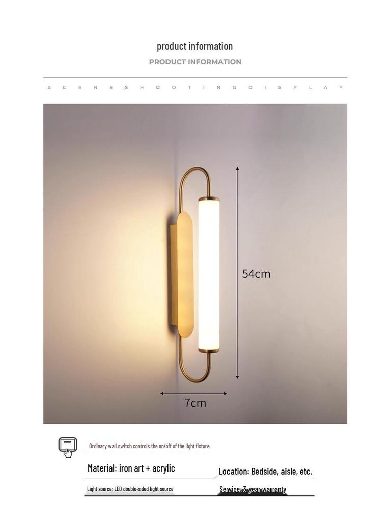 Modern Luxury Wall Lamp for Bedroom, Living Room, and Hallway - Sleek Design for Elegant Home Decor