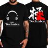 Echte DJs Angelegenheit Technics Print Tees Männlich Kurzarm Harajuku Straße Sommer T Shirts Technik Kopfhörer DJ Harajuku T Shirt Männer
