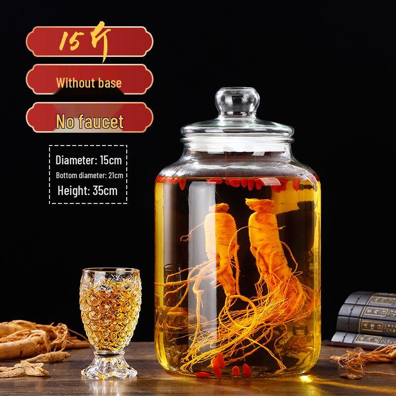 Glas-Infusionsbehälter mit Zapfhahn: 10-20 Jin Versiegelte Enzym- und Kimchi-Weinlagerung