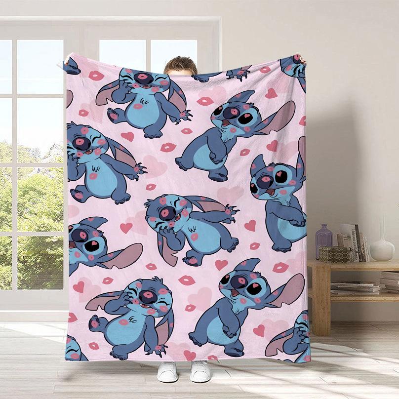 Couverture Dessin Animé Stitch Couverture Peluche Mignonne Stitch Couverture Quatre Saisons