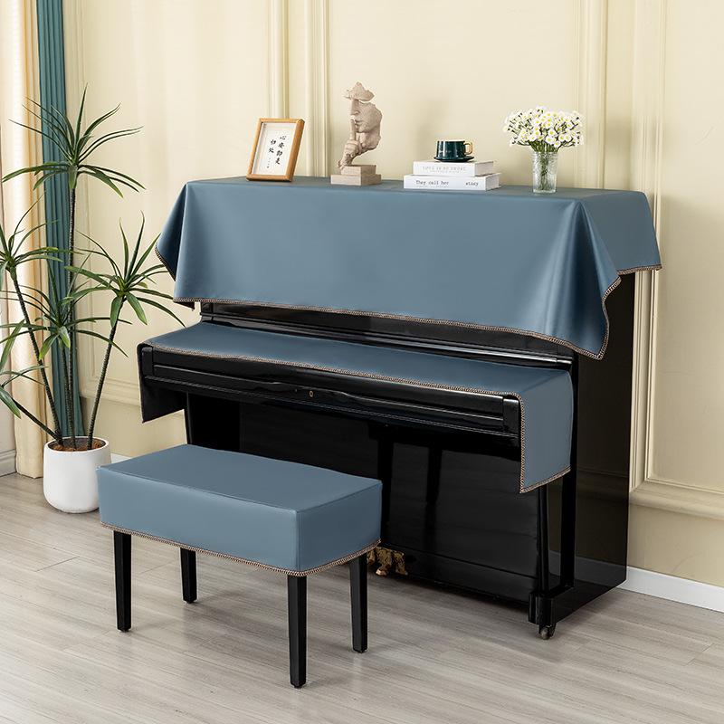 1pcs Solid Color Vertical Electric Piano Cover Dust Covers Electronic Pianos Stool Covers Thicken and Easy To Clean Universal Protective Cover