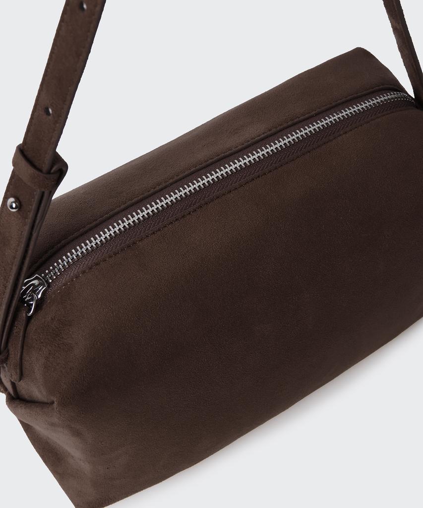 Musinsa Standard Woman Women'S Synthetic Suede Pillow Shoulder Bag [Dark Brown]