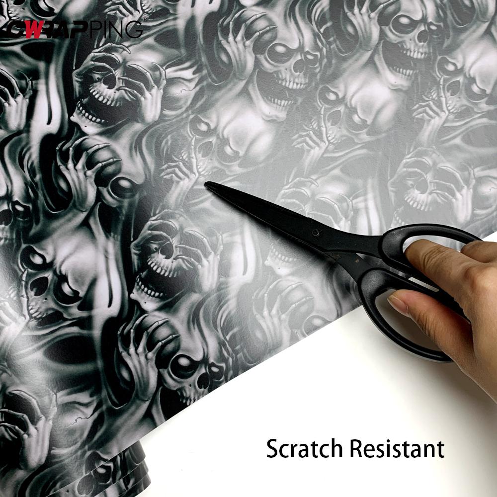 Car Skull Sticker Camouflage Cartoon Printed Self Adhesive Film Auto Motorcycle Body Modification Films for Car Accessories