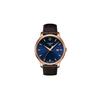 Junya Kollektion Quarzuhr Herrenuhren Uhr 42mm Blaues Zifferblatt Edelstahlgehäuse Lederarmband T063.610.36.047.00