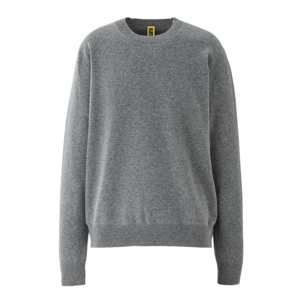 Onitsuka Tiger LS Knit Top Solid Color Fashion Loose Round Neck Long Sleeve Sweater Unisex tops Gray 2183B363-020