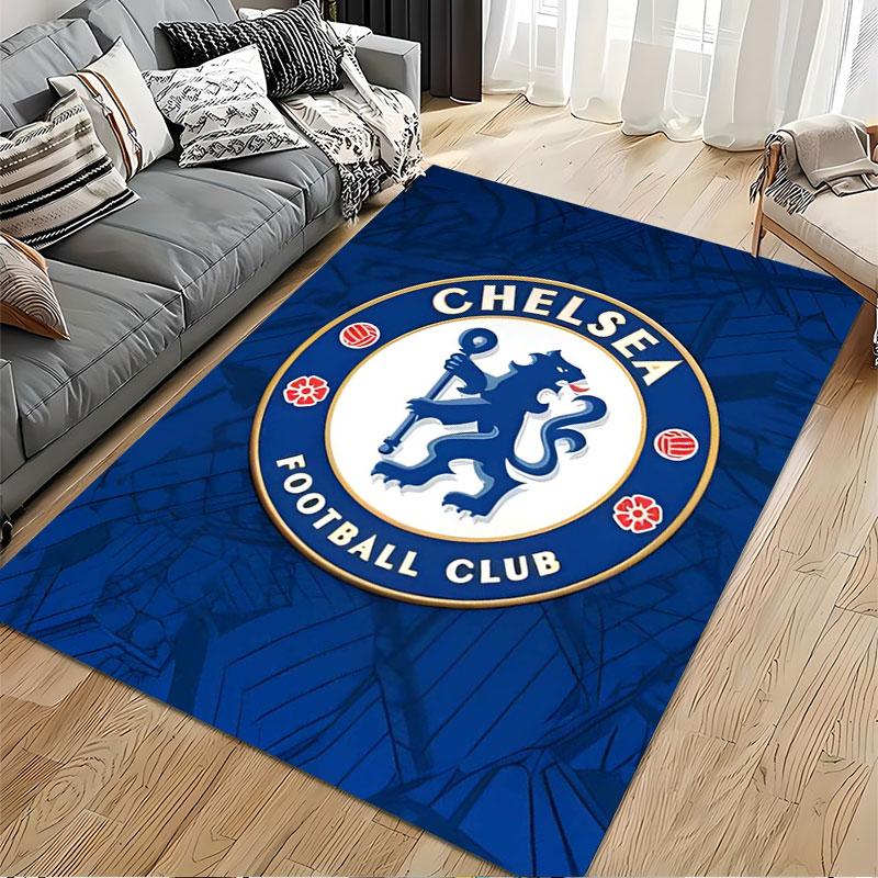 Chelsea FC Logo Carpet Design suitable as a non-slip mat for the living room or bedroom sofa