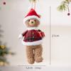 Cute Christmas Bear Dolls Pendant Soft Plush Bear Christmas Tree Hanging Oranment Bag Pendant Navidad New Year Home Decor Gifts