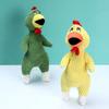 Molar Interactive Corduroy Pets Dog Toys Squeaky Plush Chew Toy Screaming Chicken