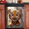 1 шт. Милий Тигр Магнітна Наклейка на Дверцята Посудомийної Машини, Панель Дверцят, Магніт для Холодильника, Декор для Кухні