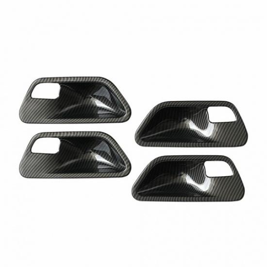Carbon Fiber Interior Door Handle Bowl Cover Trim For BMW F30 F34 2013-2018