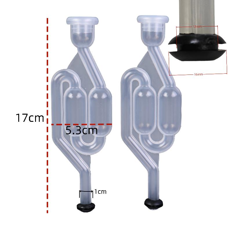 2/4Pcs Homebrew Bubble Airlock Carboys Stopper & Fermenter Seal Valve With Food Grade Grommets S-Shape Airlocks