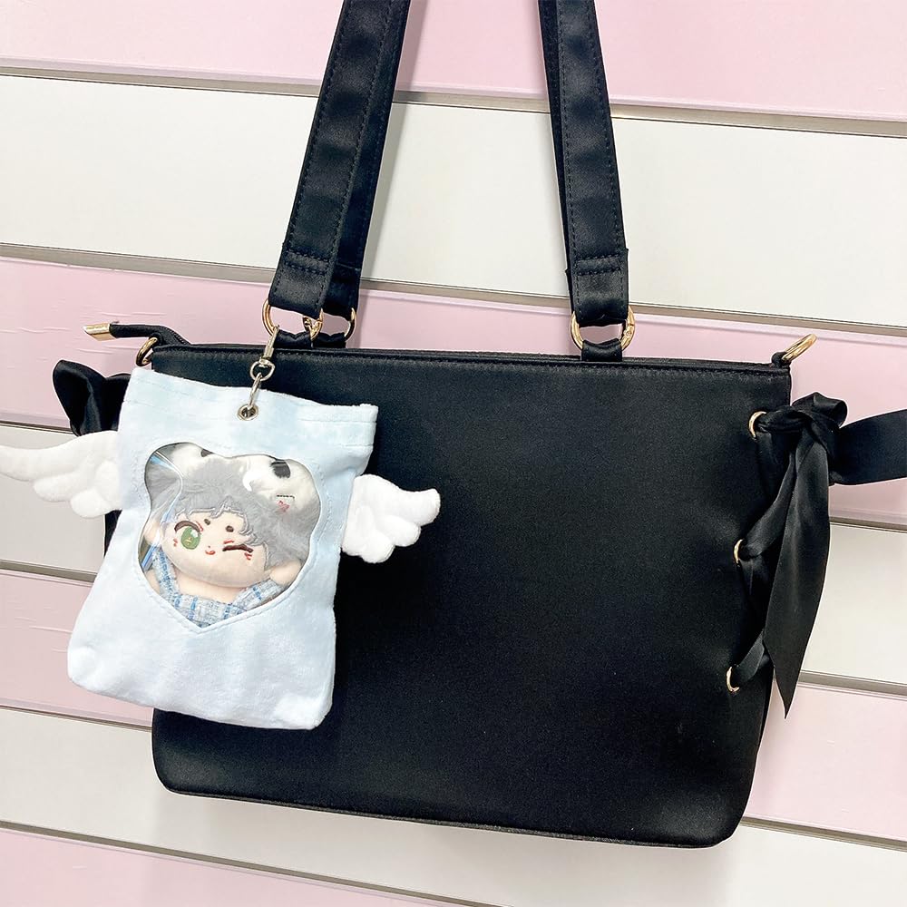 Winged Plush Pouch for 10cm Plush Heart Angel Bag Blue Toys, Window, Wings, Transparent, Charm, [Used]