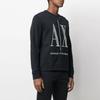 Armani Exchange Cotton Embroidered Logo Crew Neck Long Sleeve Sweatshirt Men sweatshirt Navy-Blue 8NZMPA-ZJ1ZZ-1510