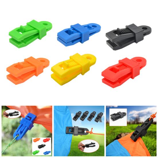 10Pcs Heavy-Duty Windproof Clips Adjustable High-strength Weather-resistant Tent Tarp Clips Lock Grip Camping Supplies