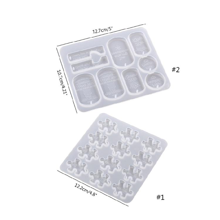 Aromatherapy Tablets Epoxy Resin Mold for DIY Keychains Tags Charm Jewelry Mold