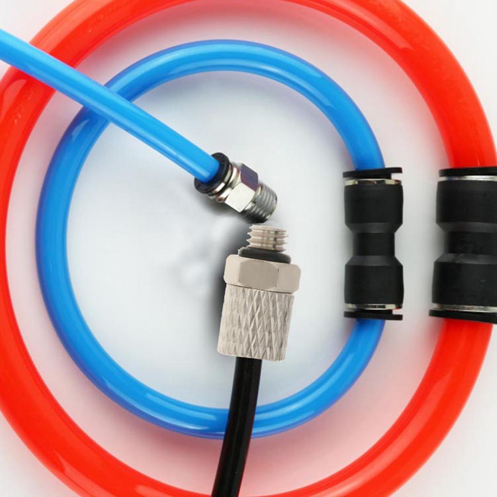 20 Stück M5 4 mm Mini-Pneumatik-Druckluftanschluss, gerader Stecker, Luftschlauch, Schnellmontage