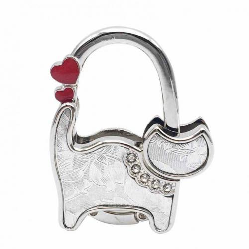 Durable Handbag Hanger Cats Shaped Bag Hanger Folding Non-slip Saving Space Table Purse Rack