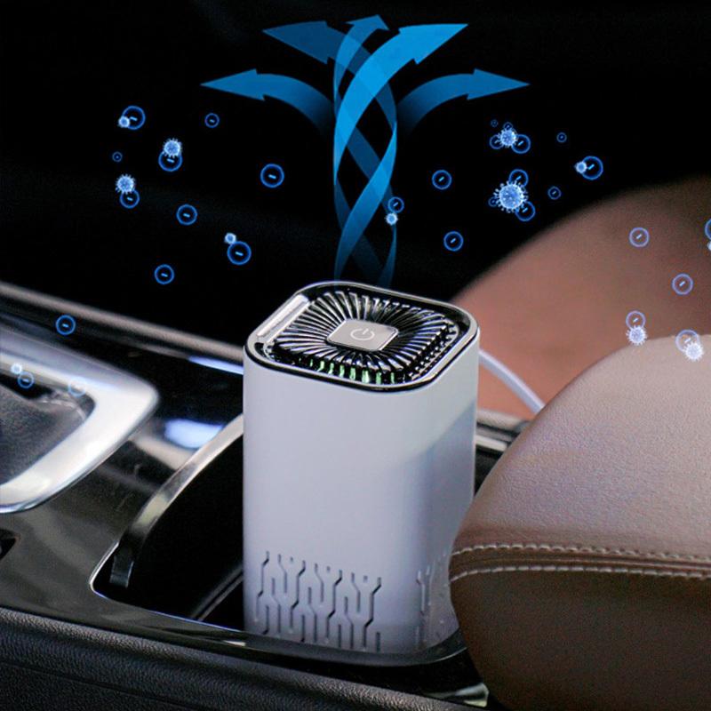 Portable Electric Desktop Air Purifier For Cars Small Households Negative Ion Odor Formaldehyde Mini Usb Hepa Ionic Air Purifier