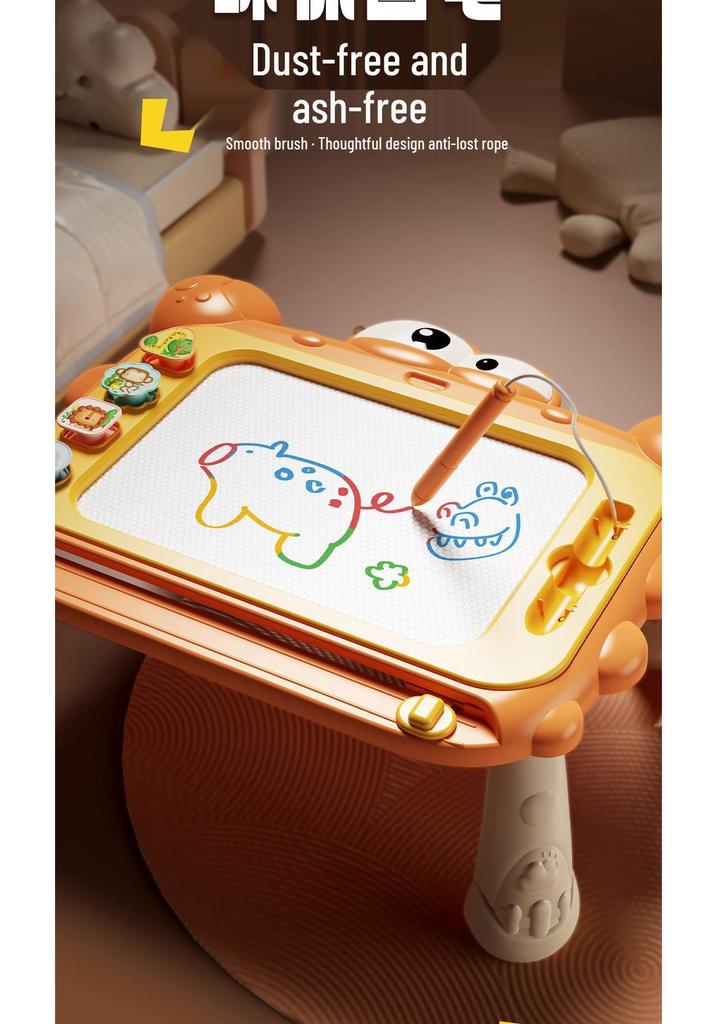 Magnetic Doodle Board with Geometric Stamps - Erasable Drawing Toy for Toddlers and Infants