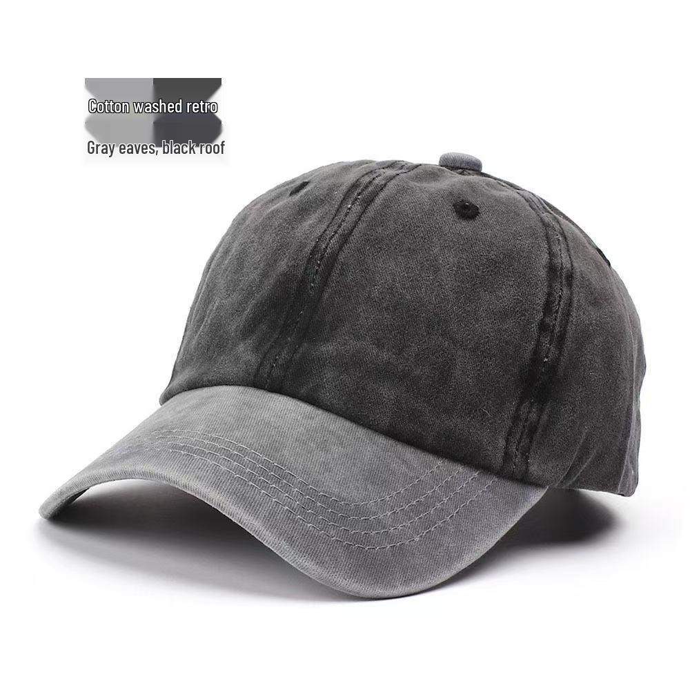 Personalized Retro Unisex Embroidered Cotton Baseball Cap with Soft Brim and Color Block Design