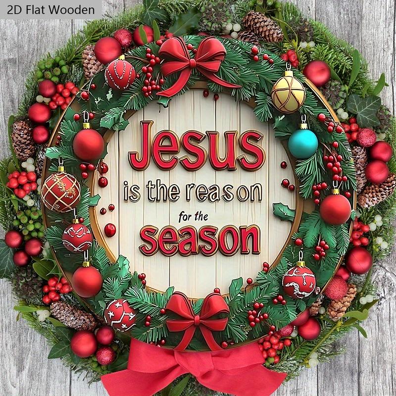 Jesus Weihnachten Holzschild - Navidad Schild für Haustür, Wandbehang Dekor - Idealer Weihnachtsschmuck