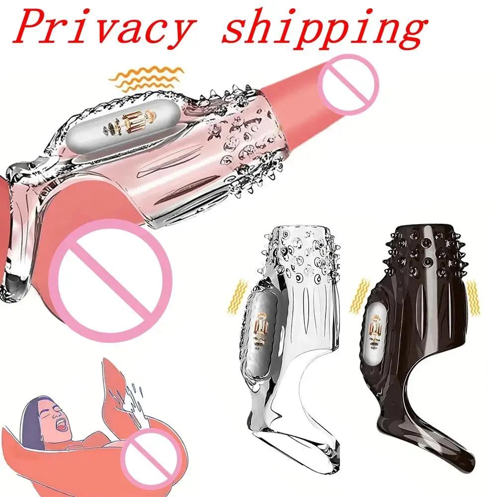 Penis Sleeve Extensions Condom Male Enlargement Delay Vibrators Clits Massager Cock Ring Vibrating Penis Cover Sex Toys For Men