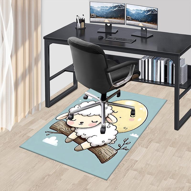 

1pc Anime Sheep Moon Office Chair Mat - Anti-Slip Carpet for Home and Office Decor, Suitable for All Seasons.H021 60cm by 90cm