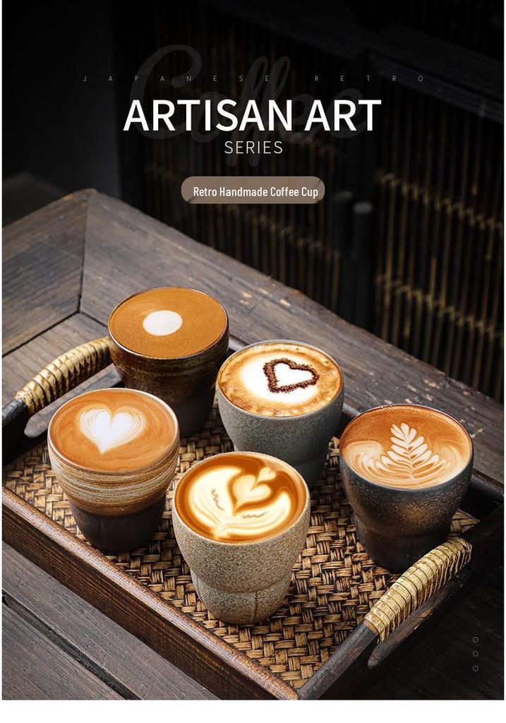 Japanese Rustic Ceramic Espresso and Tea Cup