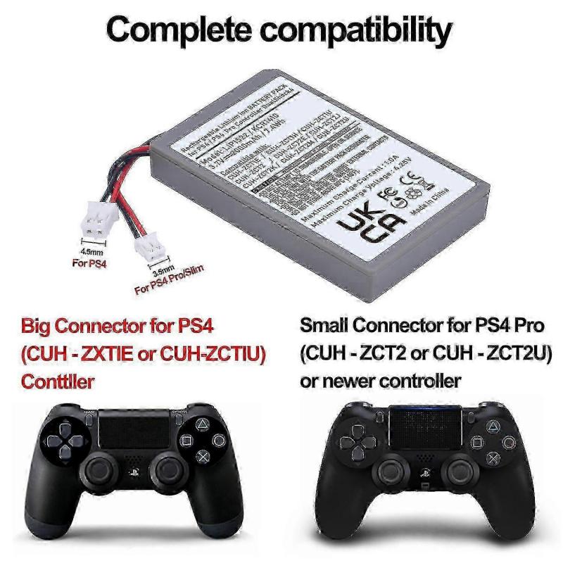2x 2000mah Lip1522 Battery For Sony Ps4 Ps4 Pro Dualshock 4 Cuh-zct1e Cuh-zct1h Cuh-zct1u Cuh-zct2 Cuh-zct2u Wireless Controller
