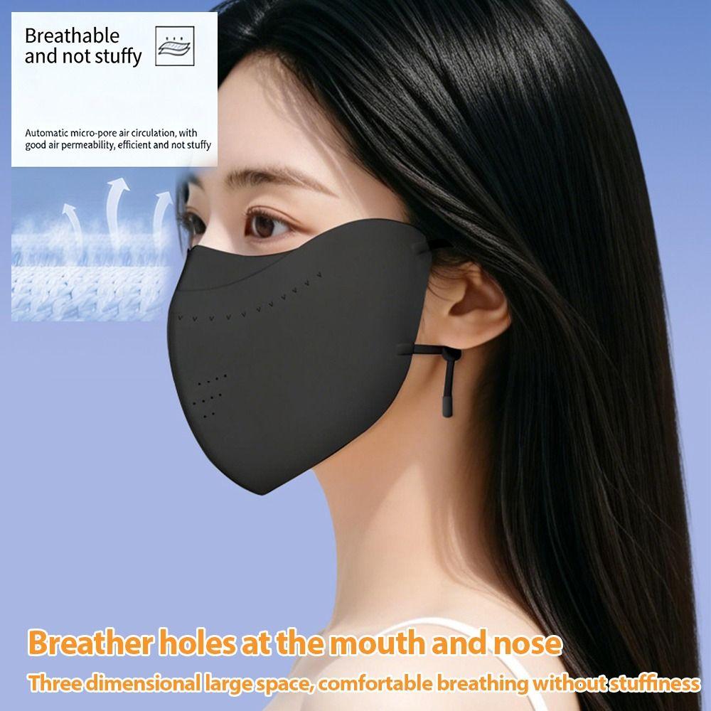Trendy UV Blocking Face Mask for Women UPF 50+ Cooling Effect Sun Protection Mask Breathable Lightweight Face Cover Summer