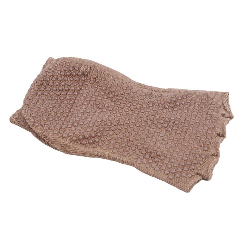 1 Pair Yoga Socks Five-Finger Socks Women's Non-slip Pilates Sports Socks Fitness Ballet Yoga Durable Half Toe Socks