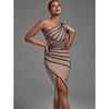 One Shoulder Bandage Dress 2023 Bandage Dress Elegant Sexy Evening Party Dress High Quality Temperament Dress Dress Female Birthday Club Outfits