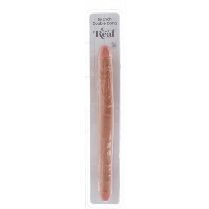 Double gode Get Real 42 x 3.7 cm - Marque GET REAL - Sextoy - Double pénétration - Grand