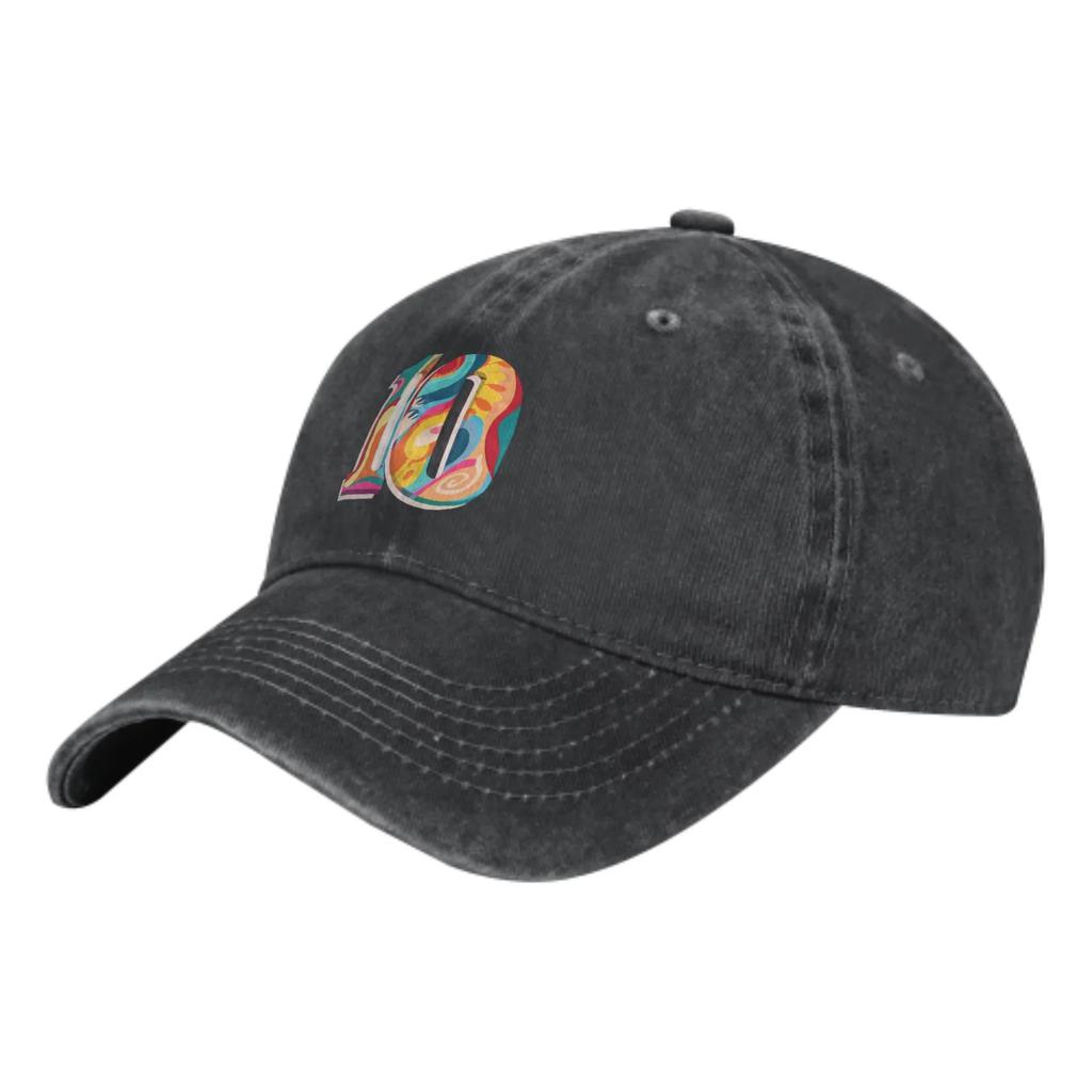 Farbige Nummer 10 Mode Klassische Baumwolle Trucker-Kappe Sommer Papa Cowboy-Kappe Outdoor Freizeit Basketballkappen