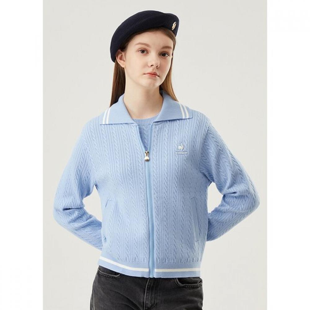 Le Coq Sportif Women S cabLe Sweater Zip Up 70  Off LPB light blue/85 S