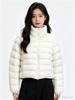 Dopamine Stand-up Collar Ribs Down Jacket Women's Fashion Simple Autumn and Winter New High Fluffy White Duck Down Jacket
