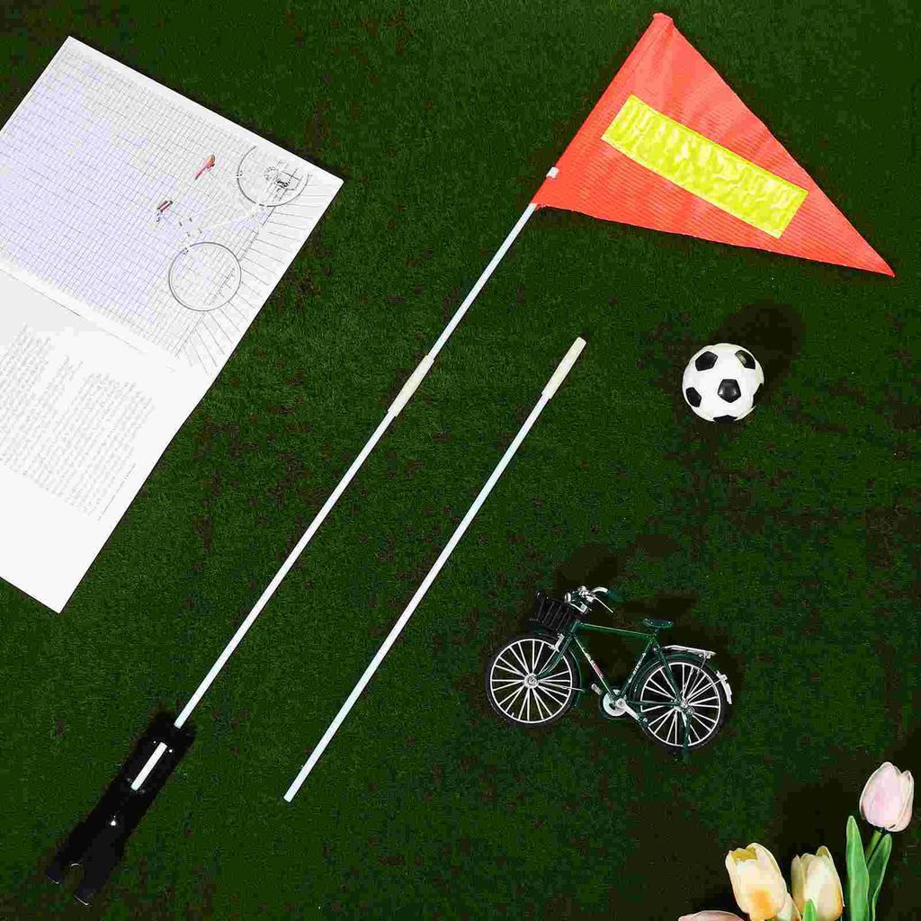 1 set Reflective Warning Flag Bicycle Safety Advertising Bicycles Decor Flags Bike Porch For Car Outdoor PVC Material High