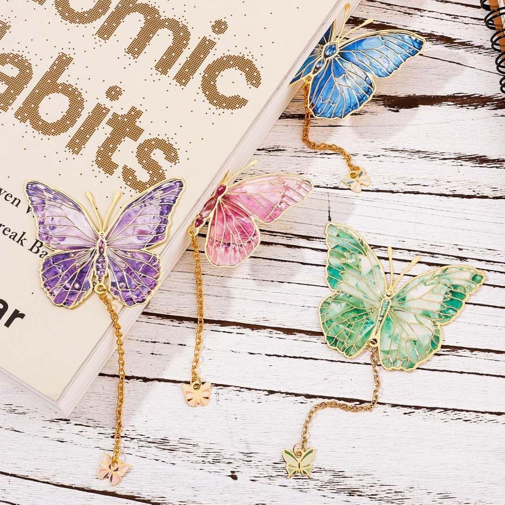 Separator Pages Metal Butterfly Bookmark Bronzing Pagination Mark  Book Lovers