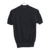 HERMES Cashmerex Silk Short Sleeve Knit Sweater/ tops 38 blackUsed