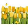 Adesivo per Finestra Fiore di Tulipano, Decalcomanie Floreali Primaverili con Farfalle per Festa di Primavera Casa Scuola Ufficio Negozio Decorazione Vetro