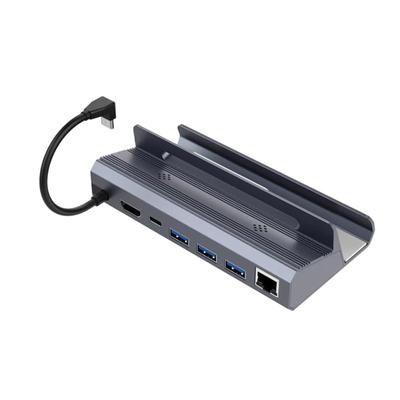 Für Steam Deck Docking Station TV Basis Ständer Hub Halter Dock USB C zu RJ45 Ethernet 4K 60HZ HDMI für Steam Deck Dock