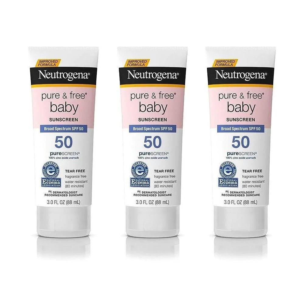 Neutrogena Pure & Free Baby Mineral Sunscreen 88ml 3-Pack SPF50