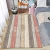 Vintage Wood Grain Area Rug Distressed Rustic Floor Mat Non Slip Washable Retro Carpet for Living Room Bedroom Minimalist