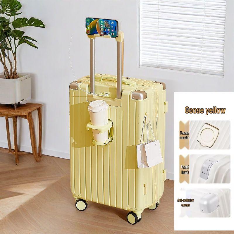 Sturdy Durable Fashionable Trolley Case: Large Capacity Suitcase with Universal Wheels & Combination Lock