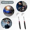 360 Retractable Telescopic Inspection Detection Lens Round Mirror Silver Pocket Clip New Car Tools Extend 7-1/4" To 30" DIY TOOL