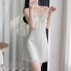 New Female Sexy Nightdress Ice Silk Suspender Thin Pajamas Spring and Summer Lace Lace Dress Live Supply